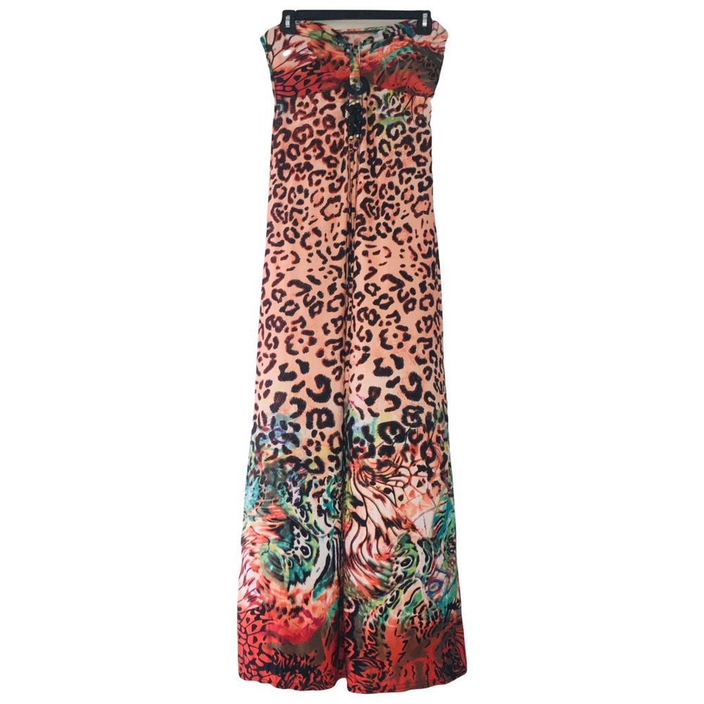 Y2K slinky tube top maxi dress.
